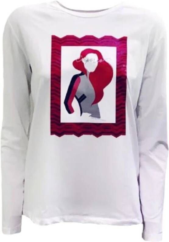 Emporio Armani Dames T-shirt met Grafische Print White Heren