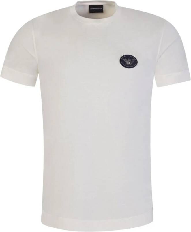 Emporio Armani Witte T-shirt met Korte Mouwen voor Heren White Heren