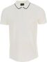 Emporio Armani Witte korte mouw polo van katoen en Tencel mix met bedrukt adelaarslogo White Heren - Thumbnail 2