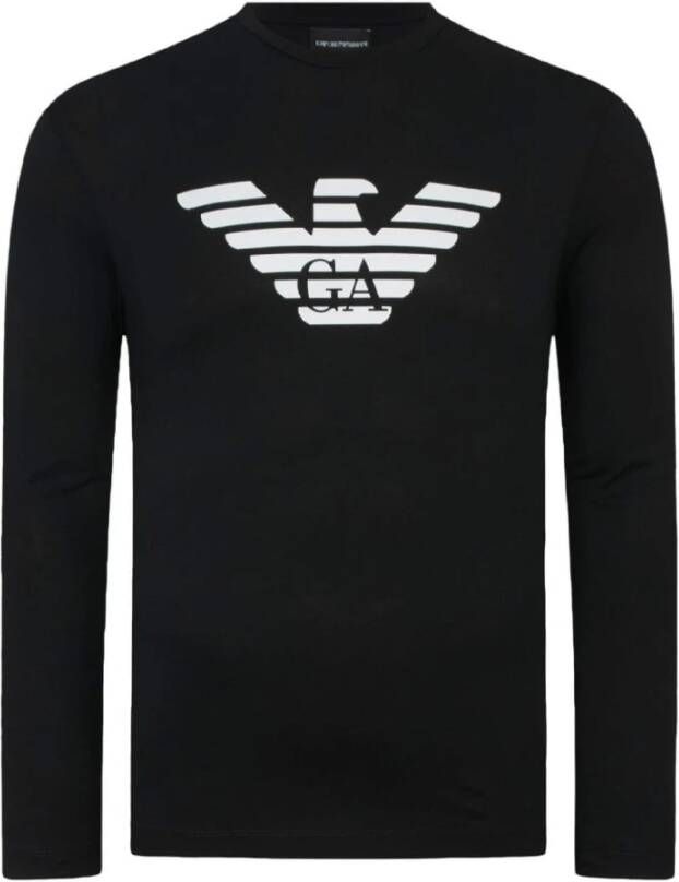 Emporio Armani Lange Mouw T-shirt Black Heren