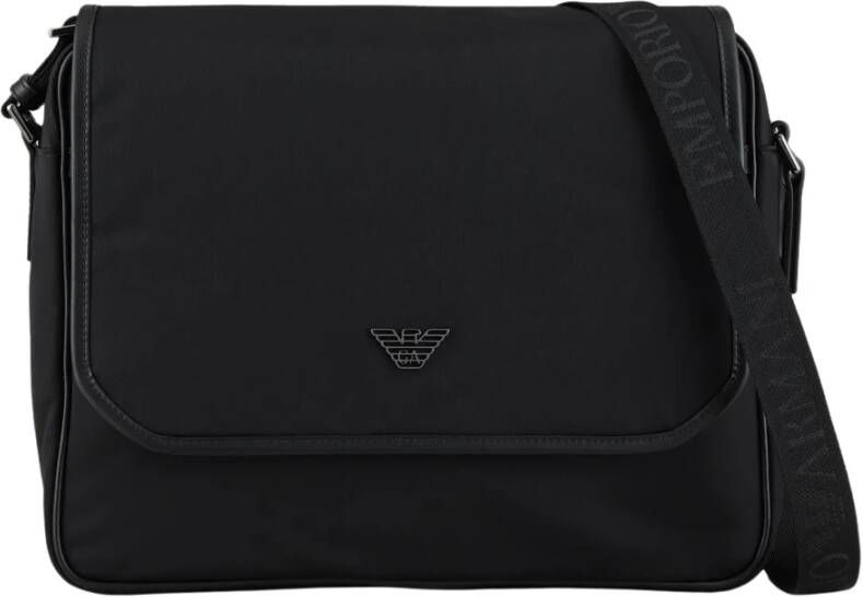 Emporio Armani Shoulder bag with logo Zwart Heren