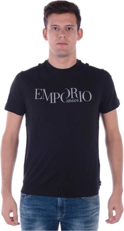 Emporio Armani Korte mouwen shirt Black Heren