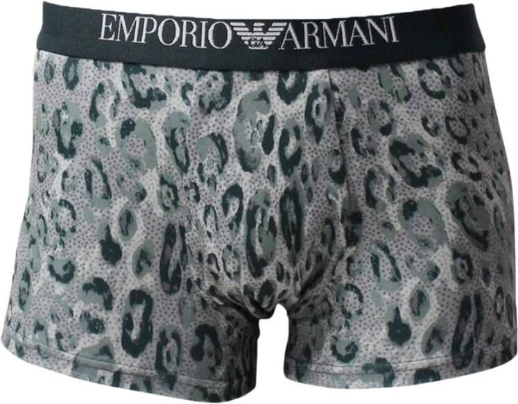 Emporio Armani Logo tailleband stretch boxers Grijs Heren