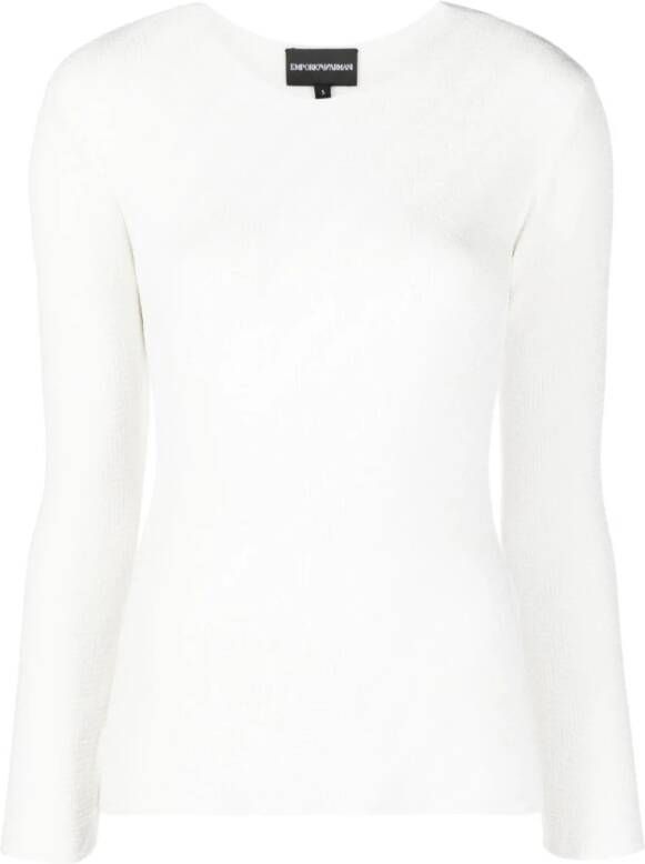 Emporio Armani Witte Sweaters White Dames