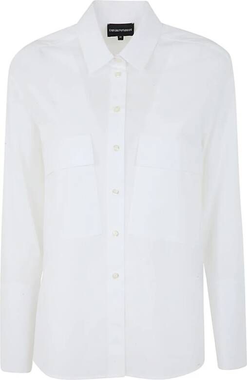 Emporio Armani Long Sleeves Shirt With Pockets Wit Dames
