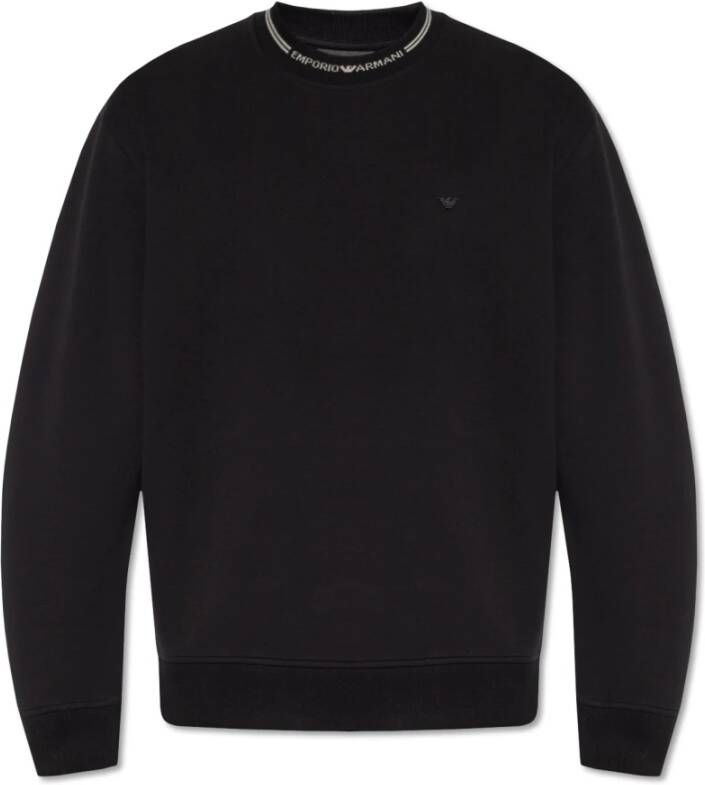 Emporio Armani Loose-fitting sweatshirt Zwart Heren