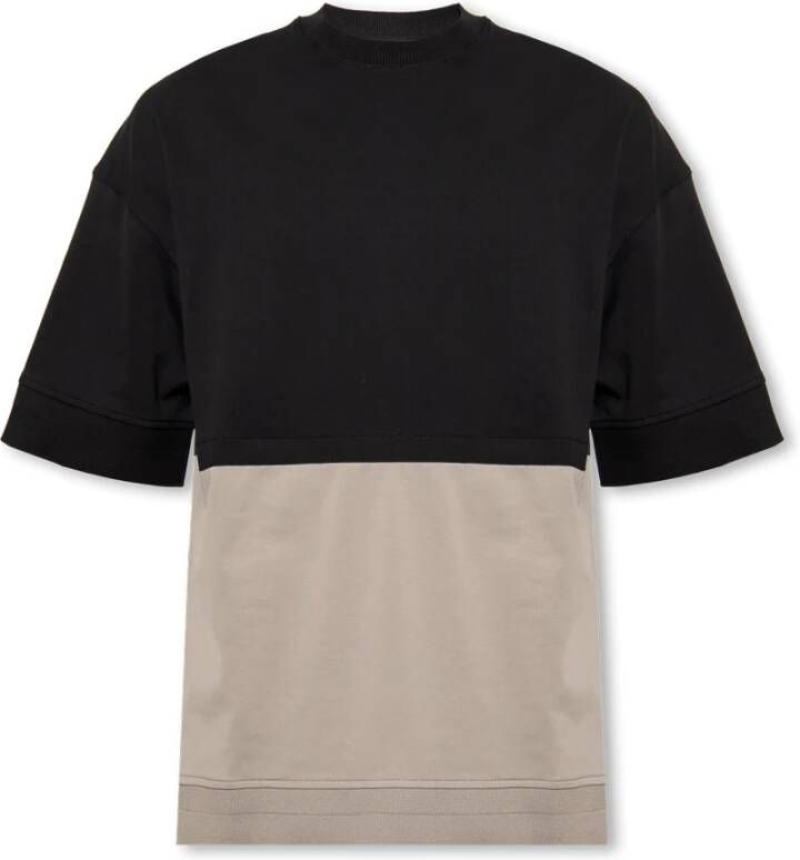 Emporio Armani Zwart Greige Bi-Color T-Shirt voor Heren Multicolor Heren