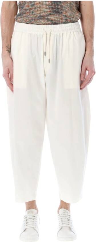 Emporio Armani Men Clothing Trousers White Ss23 Wit Heren