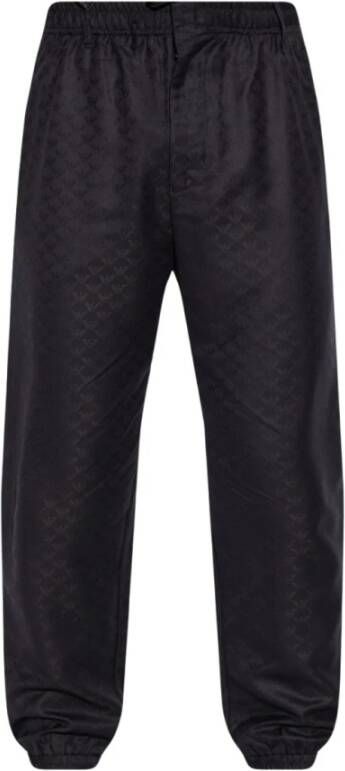 Emporio Armani Navy Blauwe Adelaar Logo Broek Blue Heren