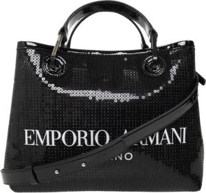 Emporio Armani MyEA Small sequinned shopper bag Zwart Dames