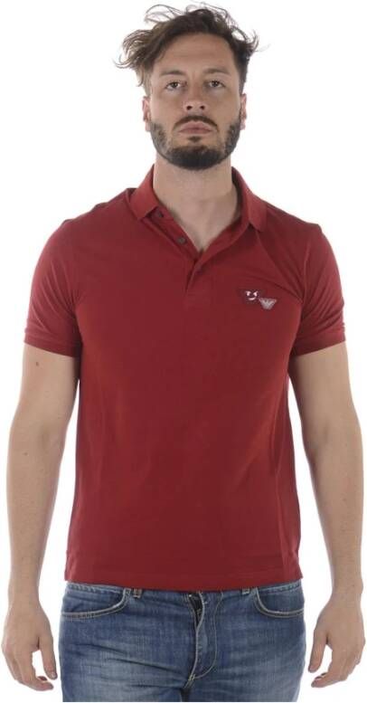 Emporio Armani Klassieke Polo Shirts voor Heren Red Heren