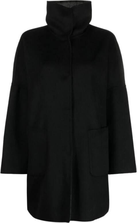 Emporio Armani Omkeerbare Zwarte Sweater Jas Zwart Dames
