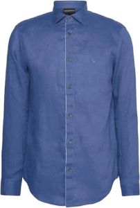 Emporio Armani Overhemd Blauw Heren