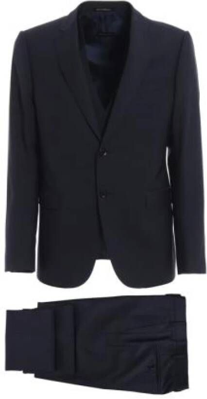 Emporio Armani Pakken met enkele borsten Blauw Heren