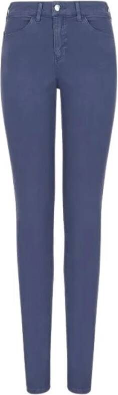 Emporio Armani Hoge Inhoud Vijf Zakken Broek Blue Dames