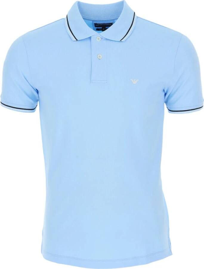 Emporio Armani Lichtblauwe T-shirts en Polos Blue Heren