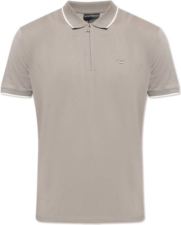 Emporio Armani Polo shirt met logo Grijs Heren