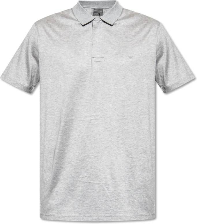 Emporio Armani Polo shirt met logo Grijs Heren