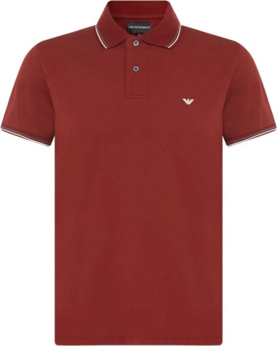 Emporio Armani Regular Fit Polo Shirt Red Heren