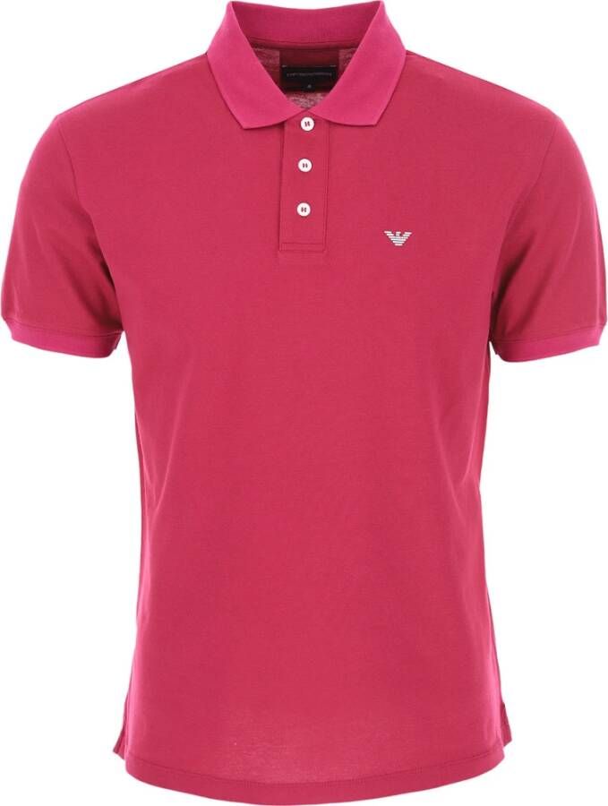 Emporio Armani Polo Shirt Bright Fuchsia Pink Heren