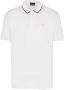 Emporio Armani Witte korte mouw polo van katoen en Tencel mix met bedrukt adelaarslogo White Heren - Thumbnail 1