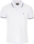 Emporio Armani Polo Shirt met Contrastbies Wit Katoen White Heren - Thumbnail 1