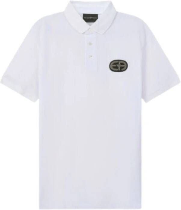 Emporio Armani Klassiek Polo Shirt voor Heren White Heren