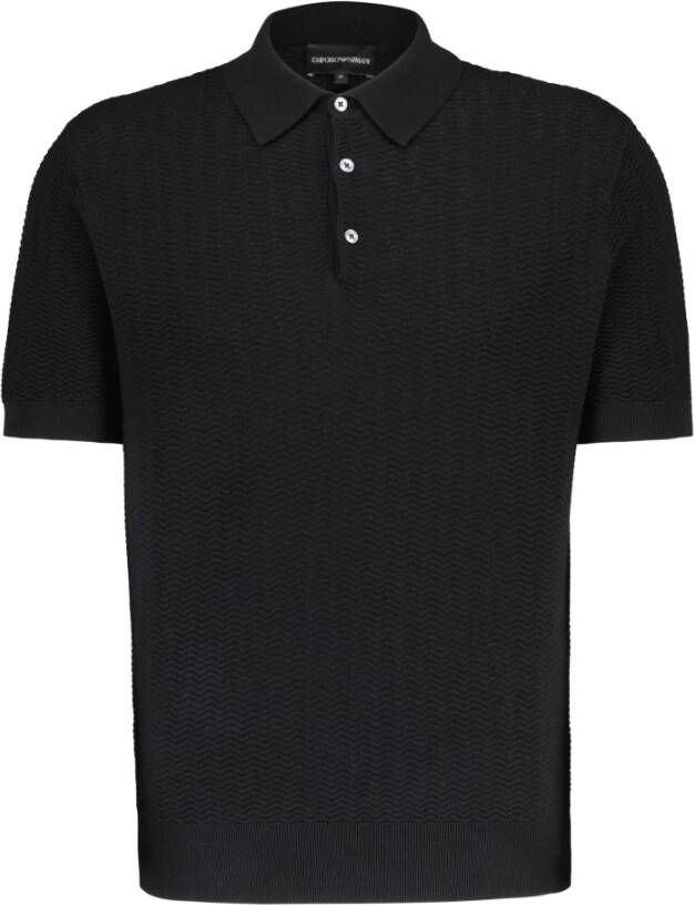 Emporio Armani Heren Polo Shirt Klassieke Stijl Black Heren