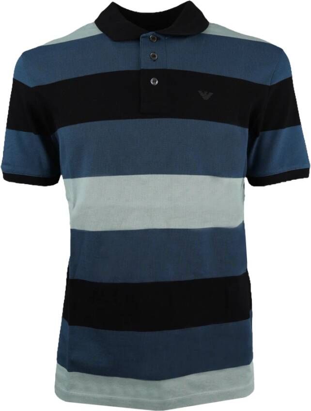 Emporio Armani Katoenen Polo Shirt Blauw Heren