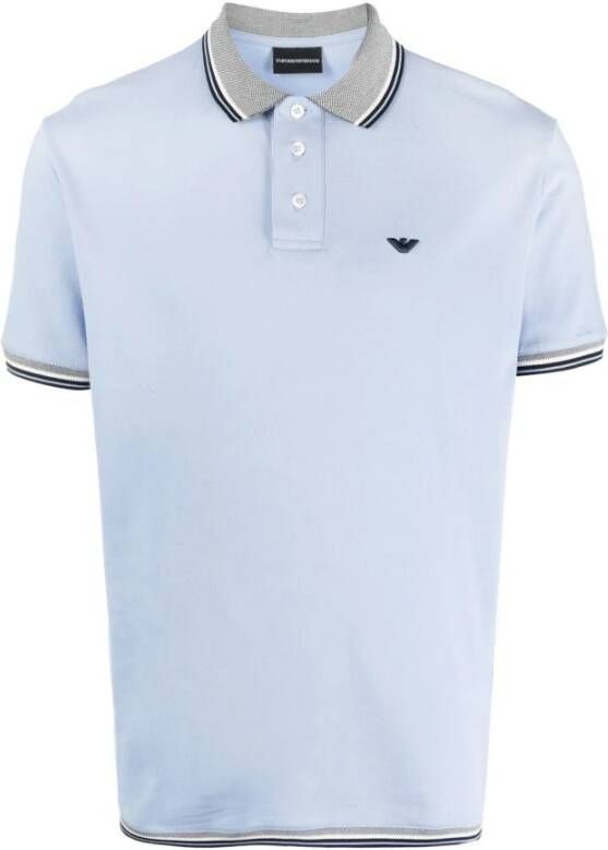 Emporio Armani Polo Shirts Blauw Heren