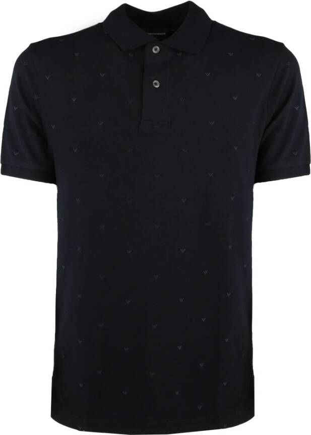 Emporio Armani Polo T-shirt met Art. 6K1F69 1Jptz09F3 Zwart Heren