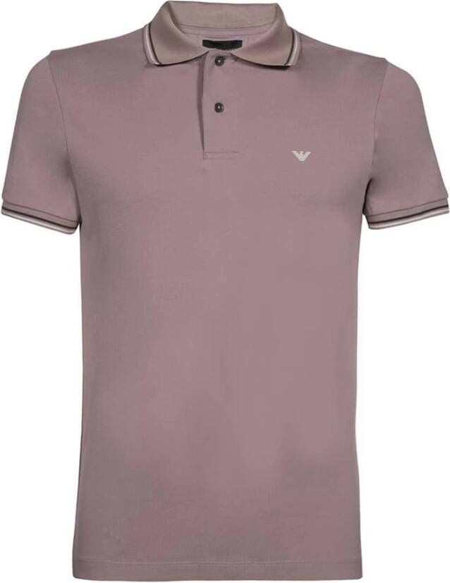 Emporio Armani Polo T-shirt met Art. 8N1Fb4 1Jptz Paars Heren