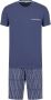 Emporio Armani Luxe Katoenen Jersey Kort Pyjamaset Blue Heren - Thumbnail 1