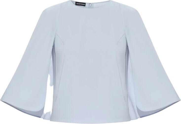 Emporio Armani Relaxed-fitting top Blauw Dames