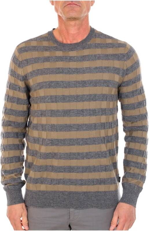 Emporio Armani Ronde hals gekweek Grijs Heren