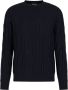 Emporio Armani Blauwe Sweaters met Lange Mouwen en Crewneck Blauw Heren - Thumbnail 1