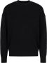 Emporio Armani Heren Ronde-Hals Gebreide Trui met Intarsia V Design Blue Heren - Thumbnail 1