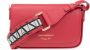 Emporio Armani Logo-Strap Pebbled Crossbody Tas Red Dames - Thumbnail 1