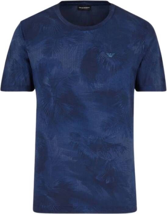 Emporio Armani Overhemd met toon-op-toon patroon Blue Heren