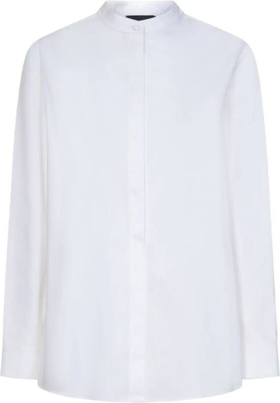 Emporio Armani Oversized Wit Katoenen Overhemd White Dames