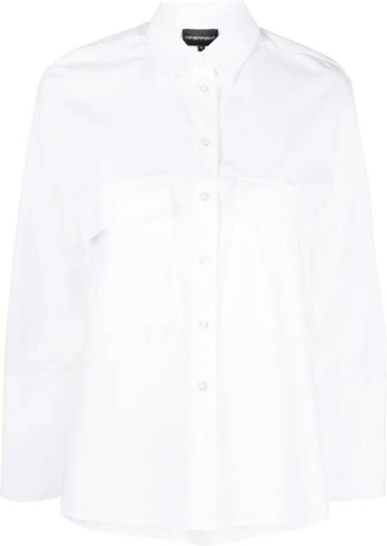 Emporio Armani Overhemdblouse met opgestikte klepzakken