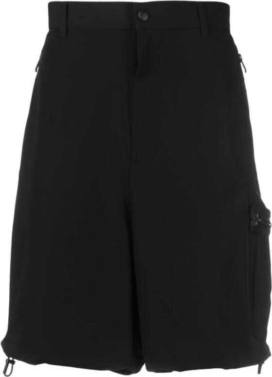 Emporio Armani Zwarte Cargo Shorts met Logo Patch Black Heren