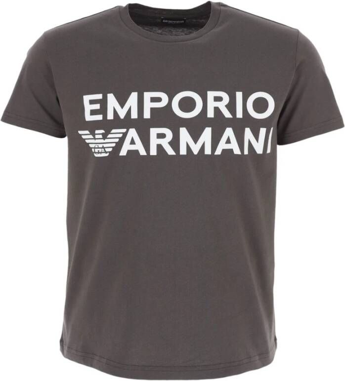 Emporio Armani Short Sleeve Shirts Grijs Heren