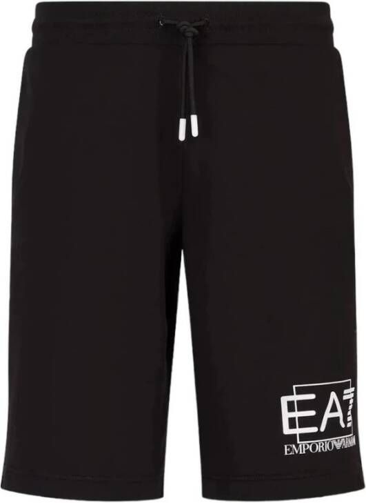 Emporio Armani Zwarte Lange Shorts voor Heren Black Heren