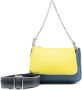 Emporio Armani Dubbele Blauwe Denim en Limegroene Mini Tas met Hertenprint en Verstelbare Afneembare Logo Lettering All Over Schouderband Blue Dames - Thumbnail 1