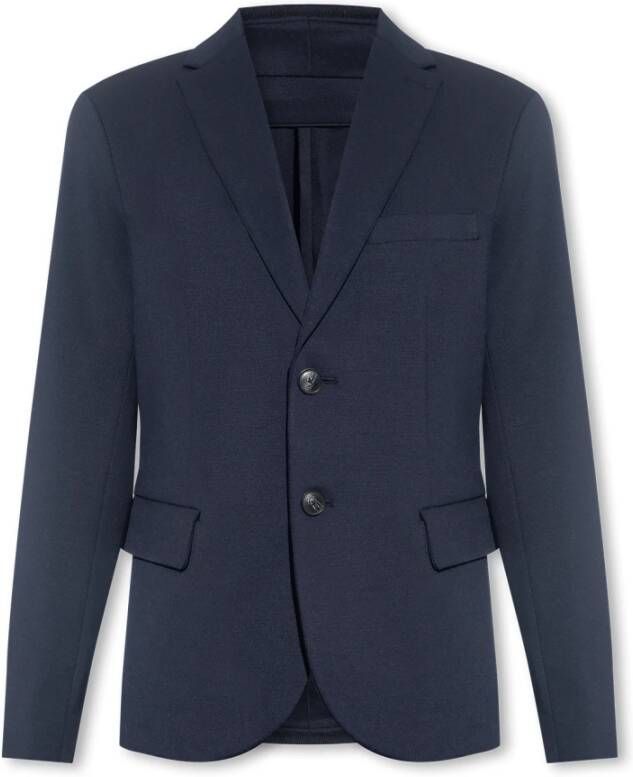 Emporio Armani Veelzijdige Blazer met Afneembare Capuchon Blue Heren