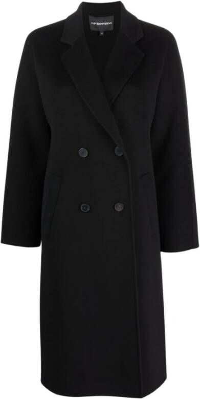 Emporio Armani Single-Breasted Coats Zwart Dames