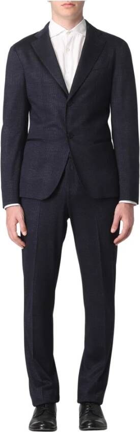 Emporio Armani Single Breasted Suits Blauw Heren