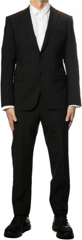Emporio Armani Single Breasted Suits Zwart Heren