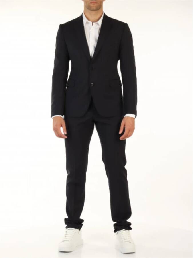 Emporio Armani Single Breasted Suits Zwart Heren